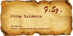 Fülöp Szidónia névjegykártya